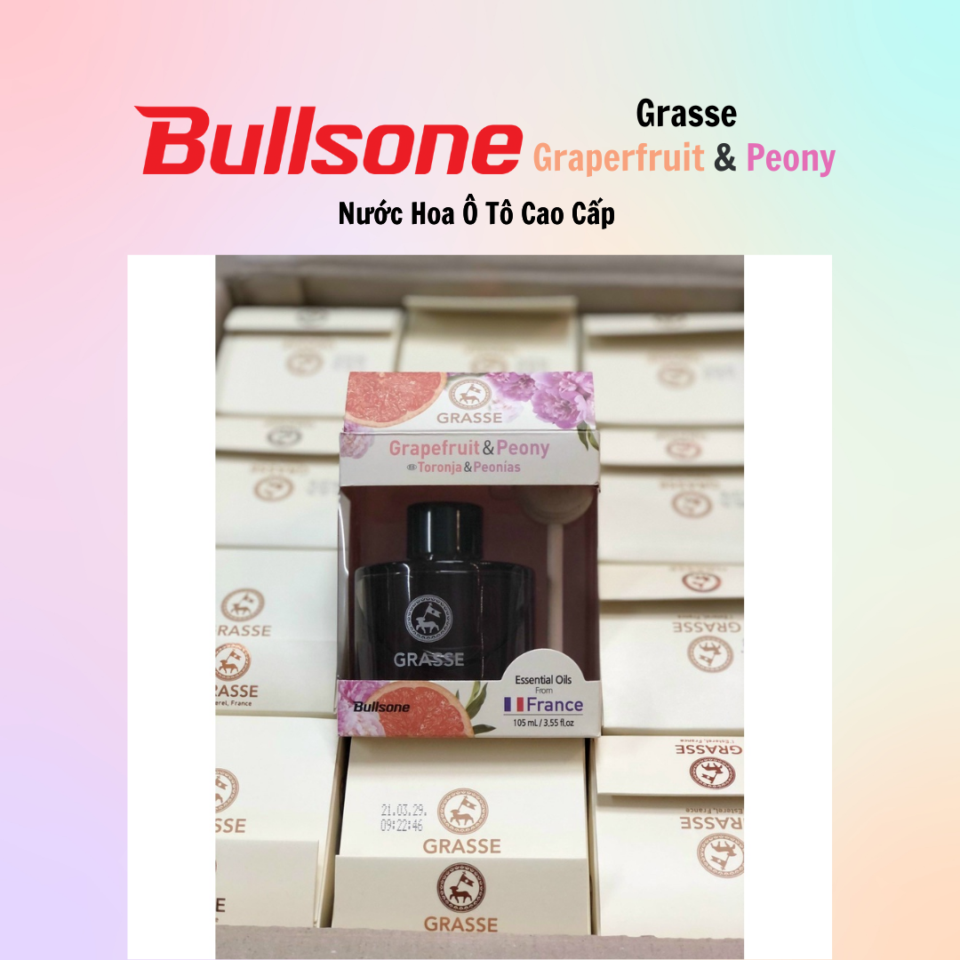 Nước Hoa Ô Tô Cao Cấp Bullsone Grasse Grapefruit & Peony /Grasse Blackberry & Cherry - Nhiều Hương Lựa Chọn - Hàng chính hãng