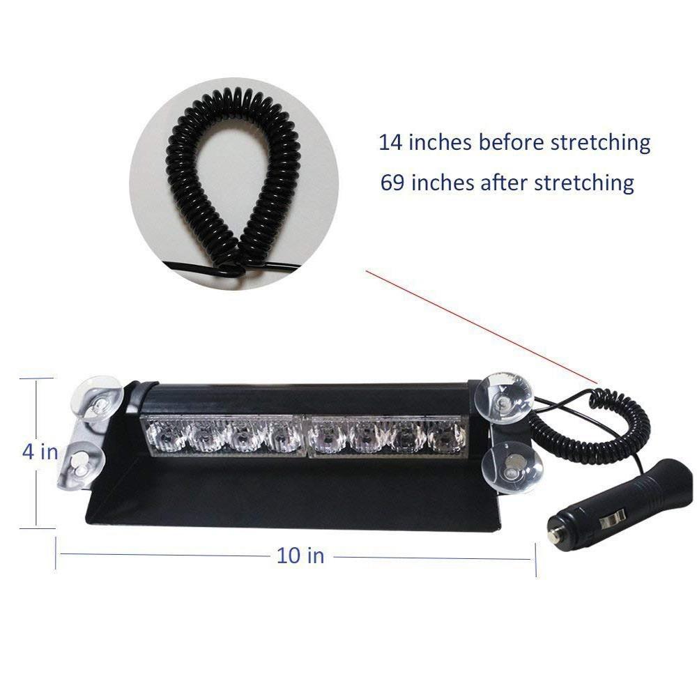 Đèn nháy 12V cắm tẩu sạc ô tô 2 màu xanh đỏ phiên bản cao cấp vỏ kim loại sơn tĩnh điện màu đen