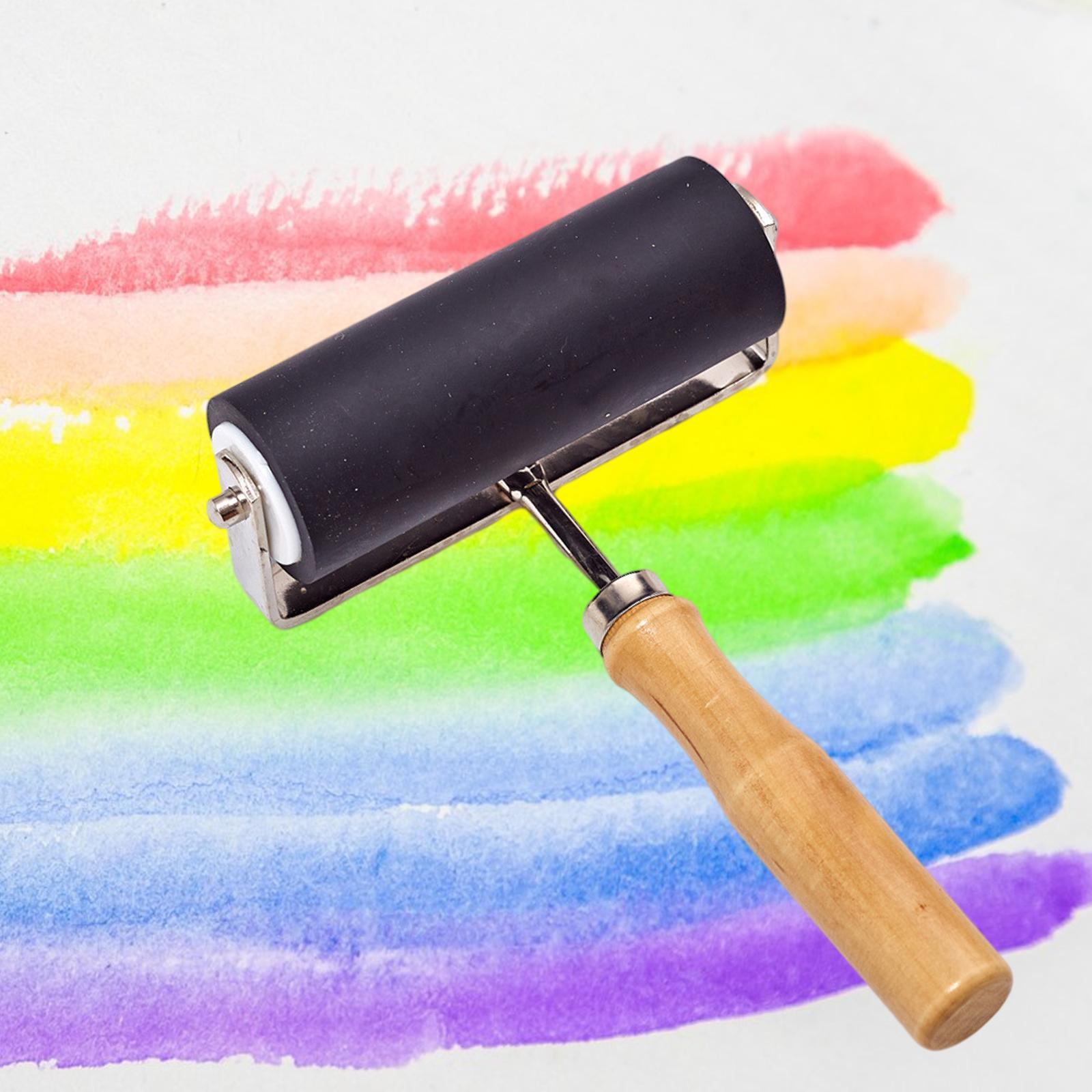 Rubber Roller Tool Construction Tool Anti Skid Crafts for Printmaking Painting Kids