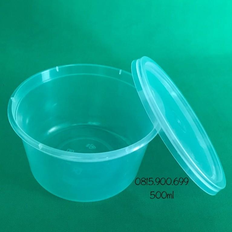 HỘP NHỰA TRÒN PP CÓ NẮP 500ml