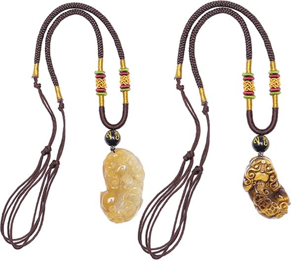 Bộ 2 Vòng Cổ Tỳ Hưu Ngọc Phỉ Thúy Và Tỳ Hưu Opal GEMBANK