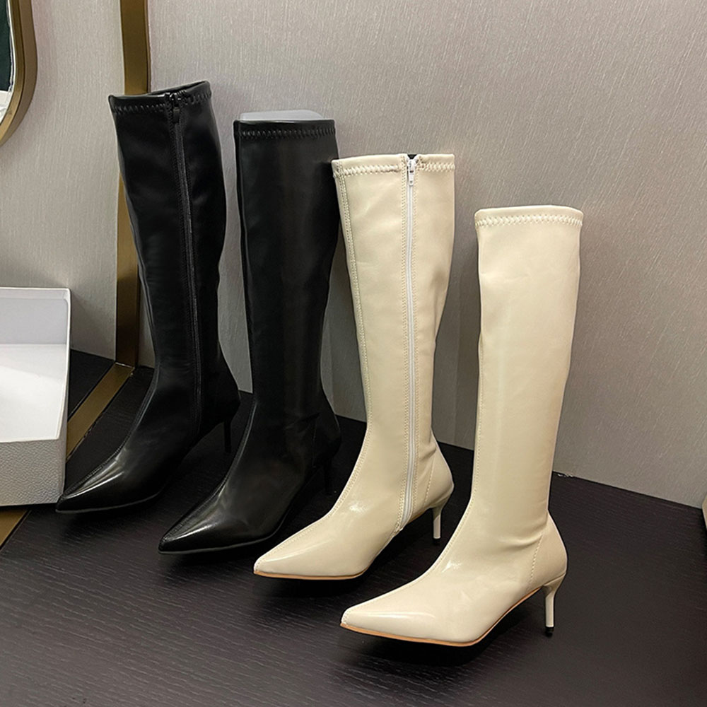 Bốt/Boots ĐÙI Gót Nhọn 6p Khoá Cạnh Cao Cấp (Mã 2019) Kèm Mặt Nạ