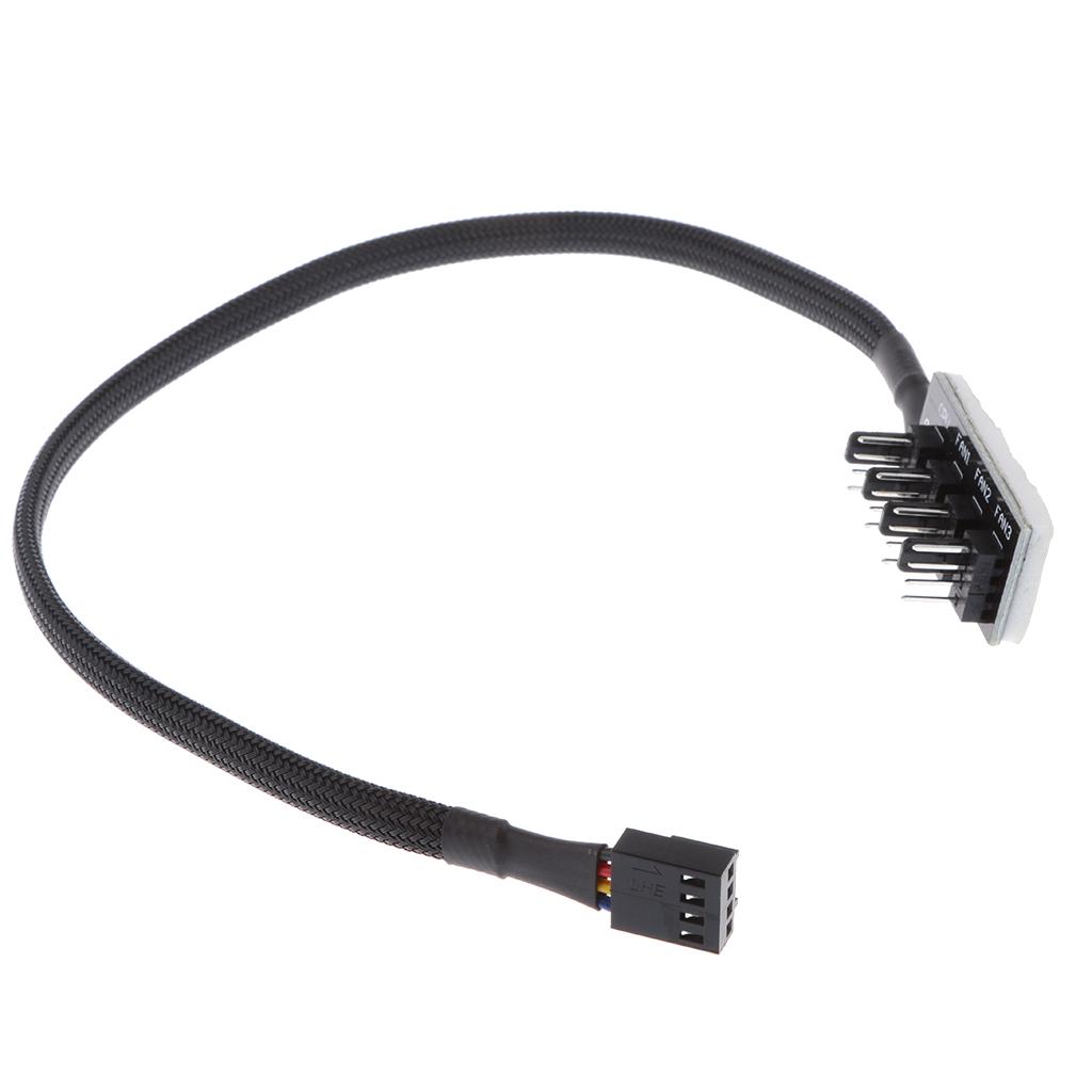 1 To 4-Pin PWM CPU Cooling Fan Splitter Adapter Cable 37CM Length