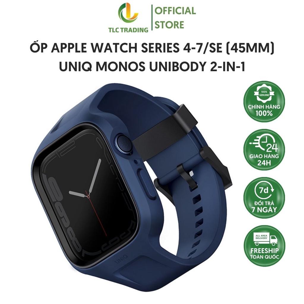 Ốp dành cho Apple Watch UNIQ Monos Unibody 2 In 1 Dành Cho Series 4-7/SE Kèm Dây Tiện Dụng Hiện Đại - Hàng chính hãng