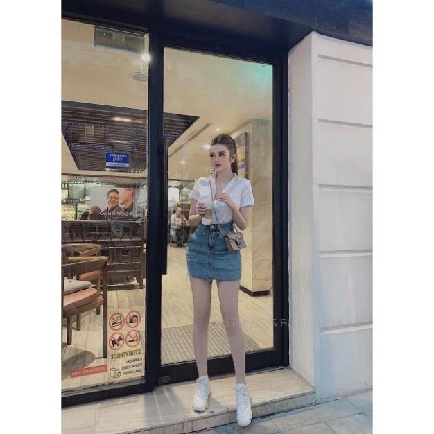 Áo sơ mi nữ công sở dáng xuông áo sơ mi cộc túi ngực chất vải đẹp thời trang Banamo Fashion 321