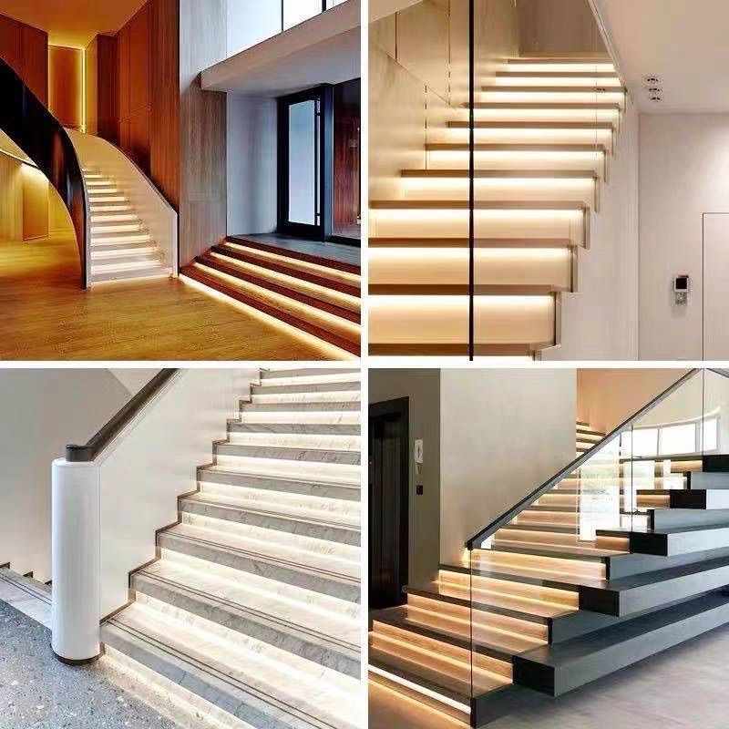 Bộ đầy đủ Đèn LED cầu thang thông minh cảm ứng. Đèn LED bước cầu thang cảm ứng cơ thể con người