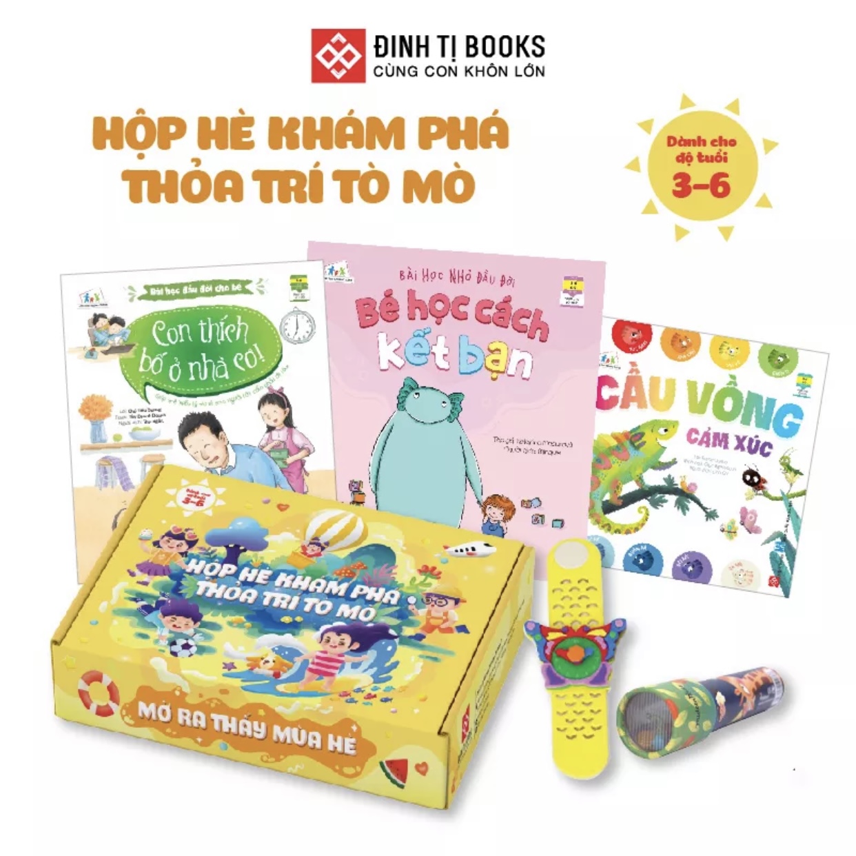 Sách - Hộp Hè Khám Phá, Thỏa Trí Tò Mò - Mở Ra Thấy Mùa Hè cho trẻ 3 - 6 tuổi - Đinh Tị Books