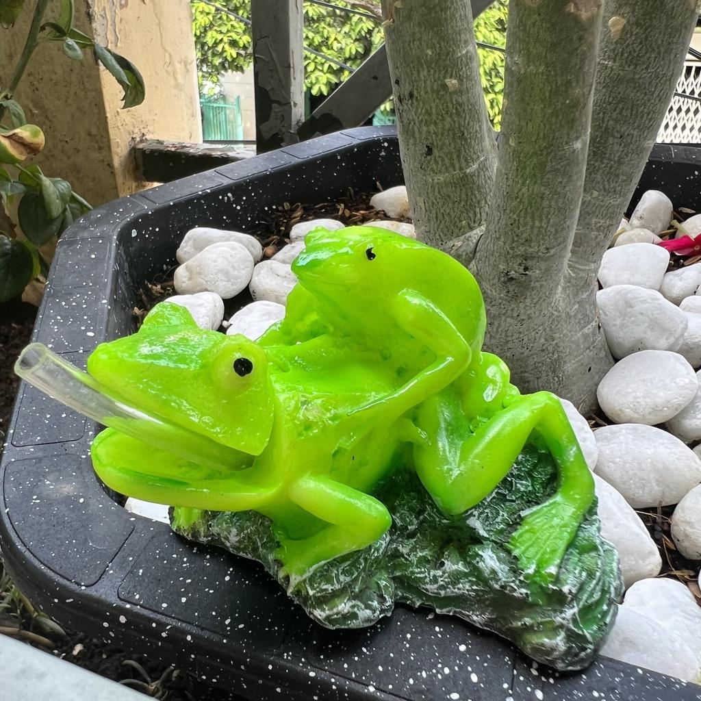 Mô hình Ếch đôi sủi bọt oxy Trang Trí Hồ Cá, Bể Cá.