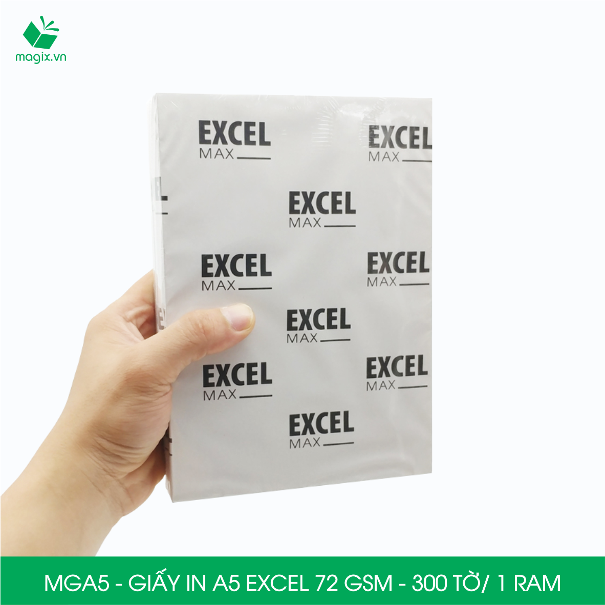 Combo 5 ram Giấy in đơn hàng A5 Excel 72 gsm - Giấy in văn phòng