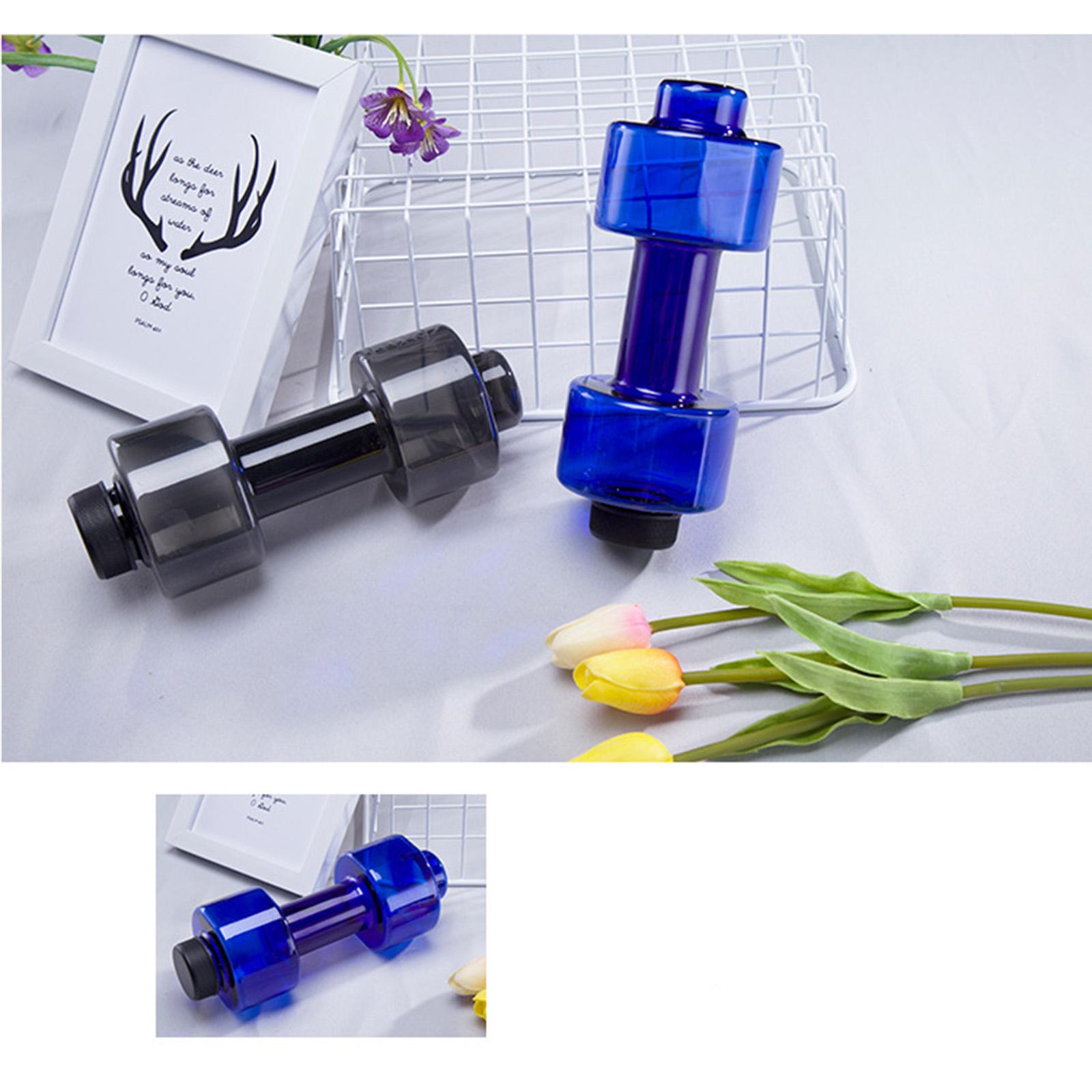 Fitness Dumbbells Weight Strong Water Drinks Bottle 550ml Black