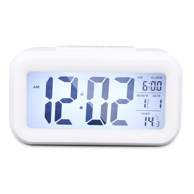 Đồng Hồ Báo Thức Kỹ Thuật Số Đèn LED Nền Cảm Biến Đa Chức Năng Thời Gian, Lịch, Báo Thức, Nhiệt Độ