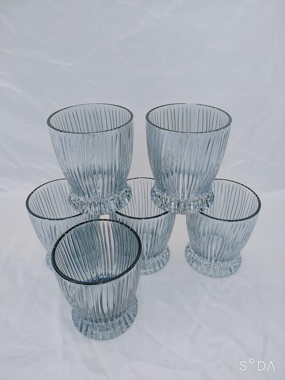 Bộ 6 ly thủy tinh uống nước cao cấp vân tăm - VD52