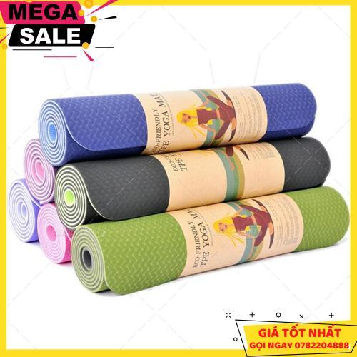 Thảm Tập Yoga Tpe 2 Lớp 6Mm - Giao Màu Ngẫu Nhiên - Giao Hàng Toàn Quốc