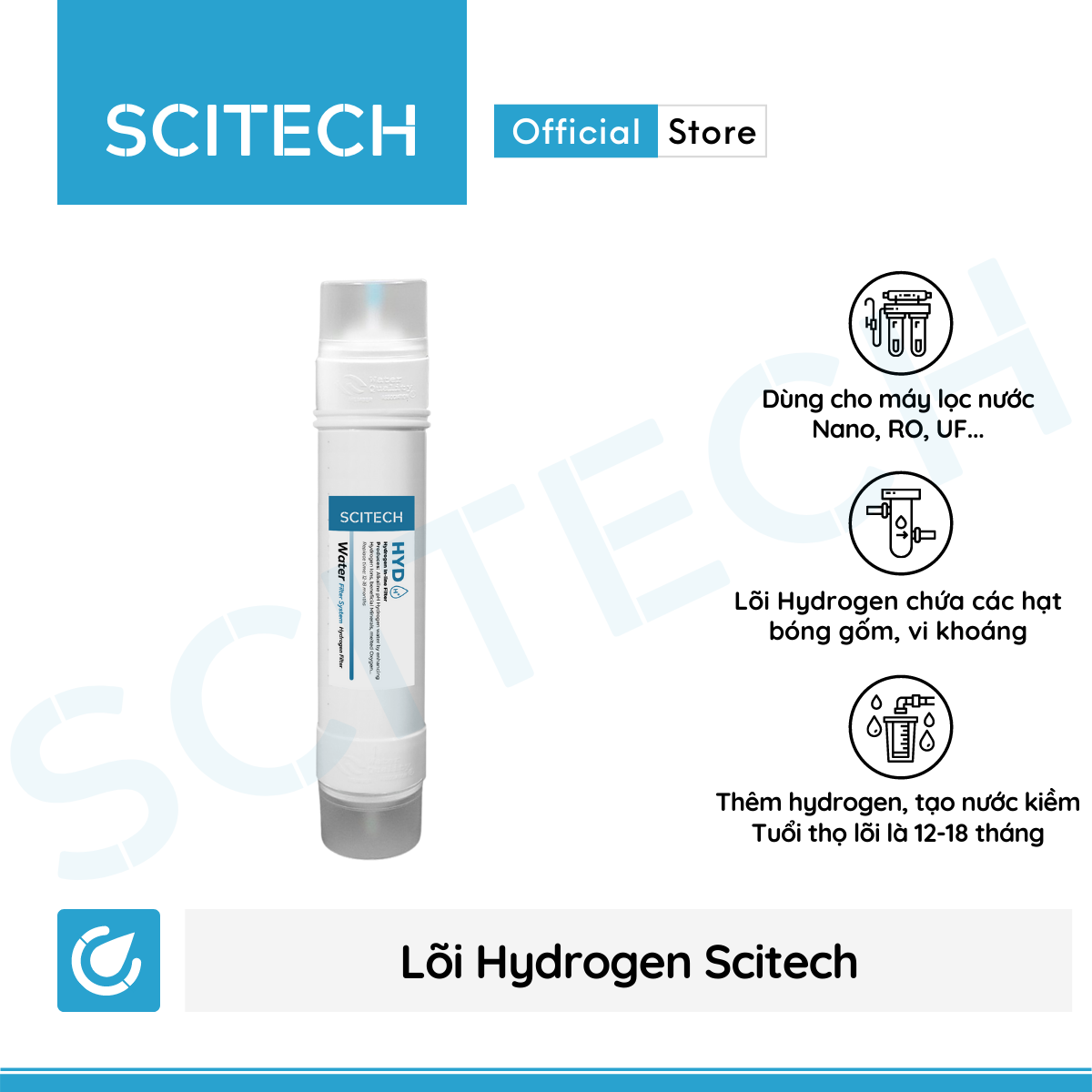 Máy lọc nước UF 8 cấp lọc by Scitech (Không dùng điện, không nước thải) - Hàng chính hãng