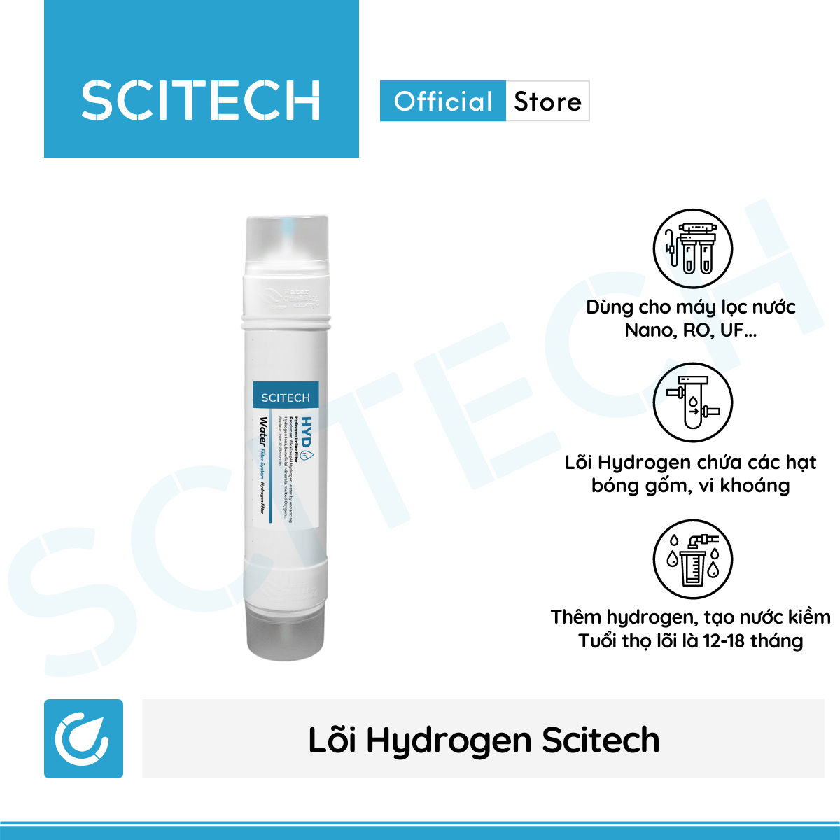 Bộ lọc nước uống công nghệ UF 8 cấp lọc by Scitech - Hàng chính hãng
