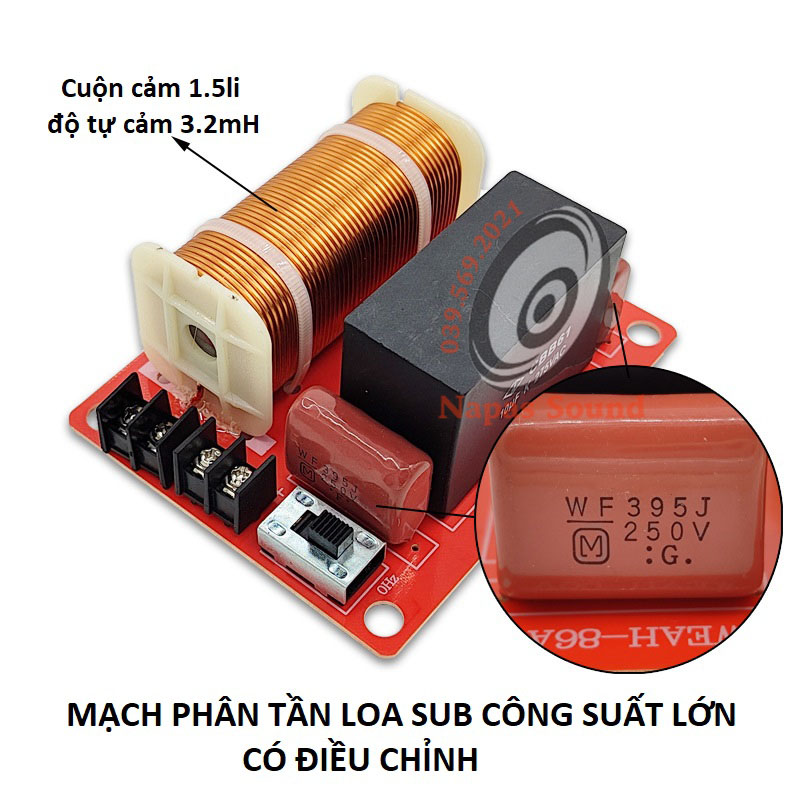 MẠCH LỌC CHO LOA SUB HƠI 86A - LOẠI CÓ CHỈNH ÂM - MẠCH PHÂN TẦN LOA SUB