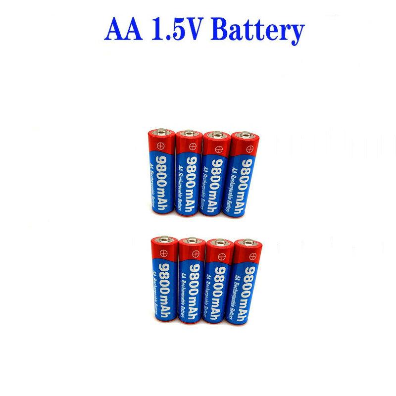 2021 New2~20 cái/lốc Thương hiệu pin sạc AA 9800mah 1.5V Mới Alkaline Sạc batery cho đèn led đồ chơi mp3 Màu sắc: 20 cái