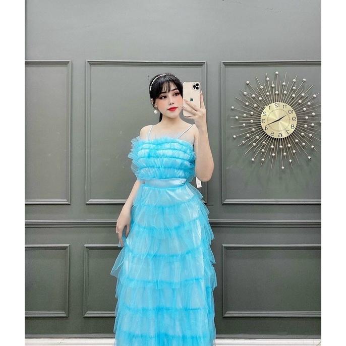 Đầm váy nữ xếp tầng kết cúp có 5 màu