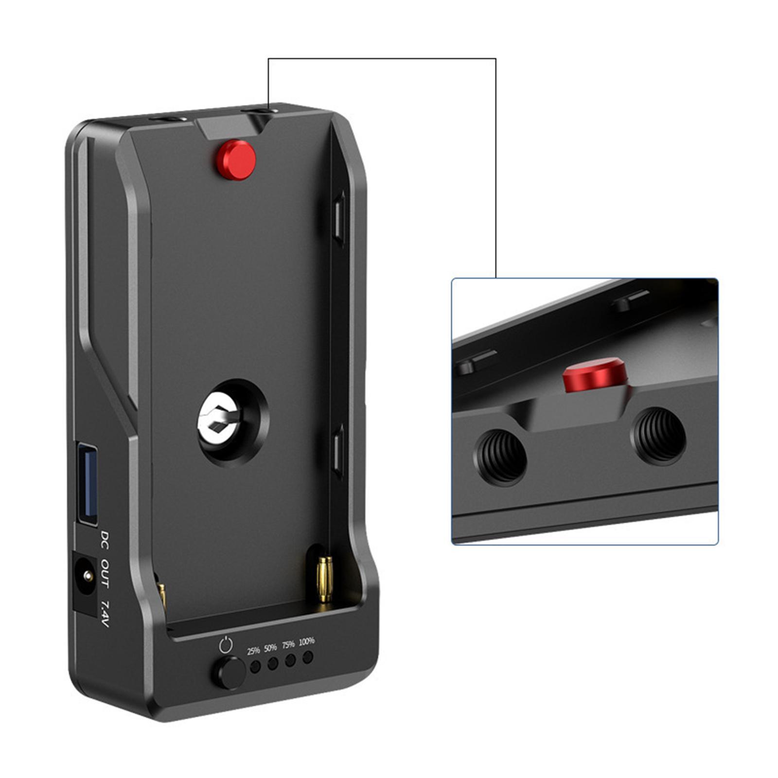 Metal NP F Battery Adapter Plate LED Battery Indicator Power Adapter Support