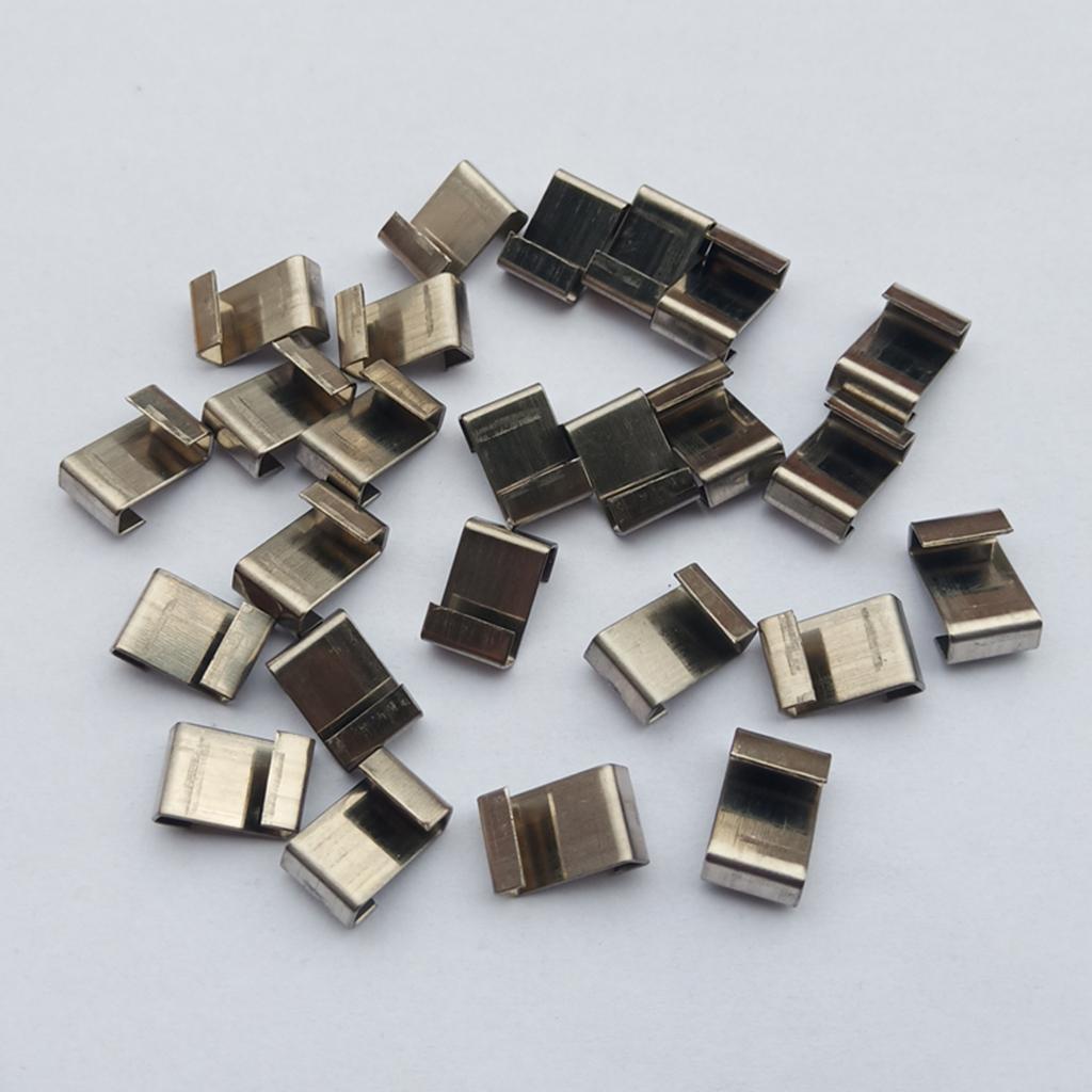 100pcs/Pack 304 Stainless Steel Greenhouse Glass Z & W Clips Mixed Pack
