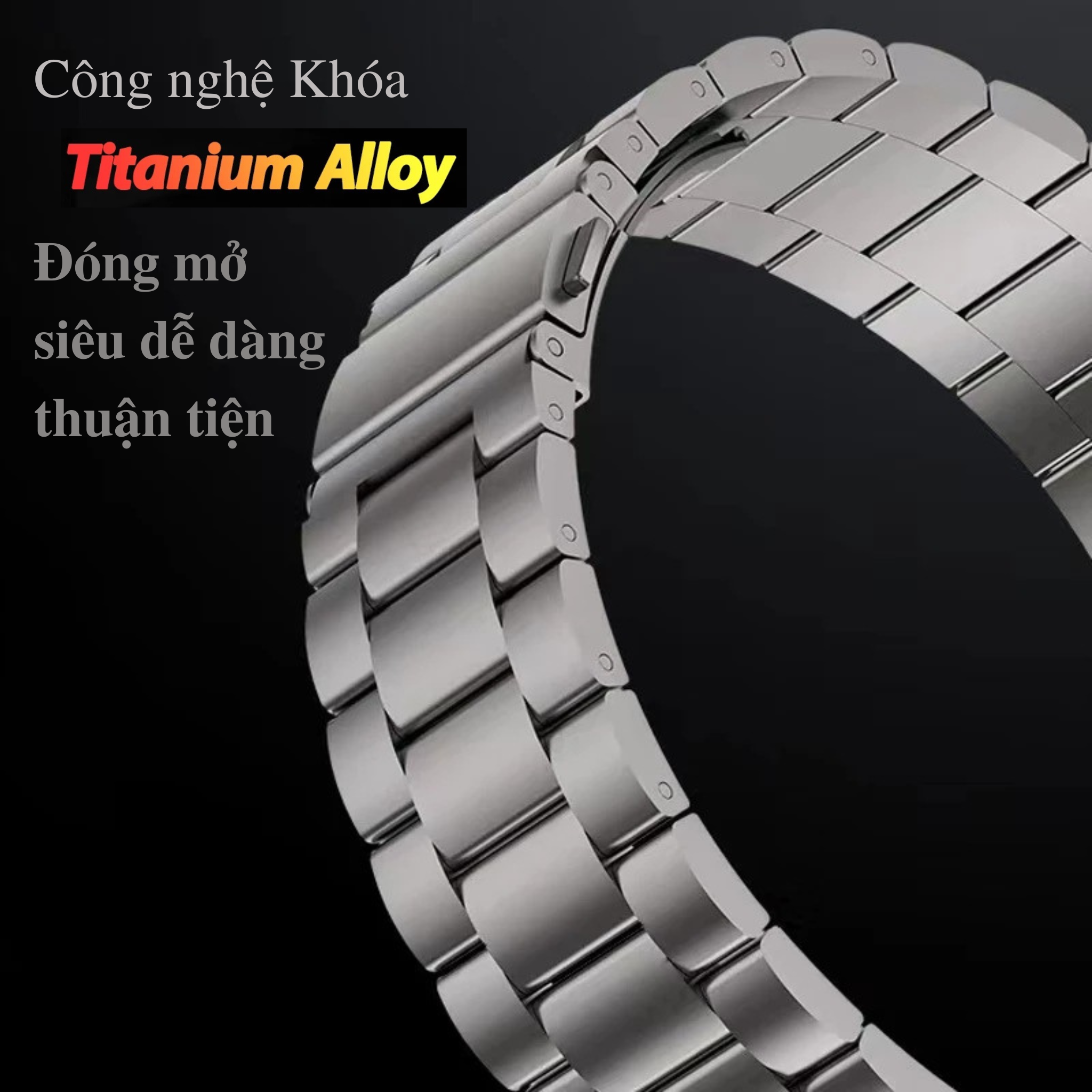 Dây Đeo Thay Thế Titanium Dành Cho Apple Watch Ultra / Apple Watch Series 1-8/SE/SE 2022, Kai.N Titanium Alloy Band - Hàng Chính Hãng