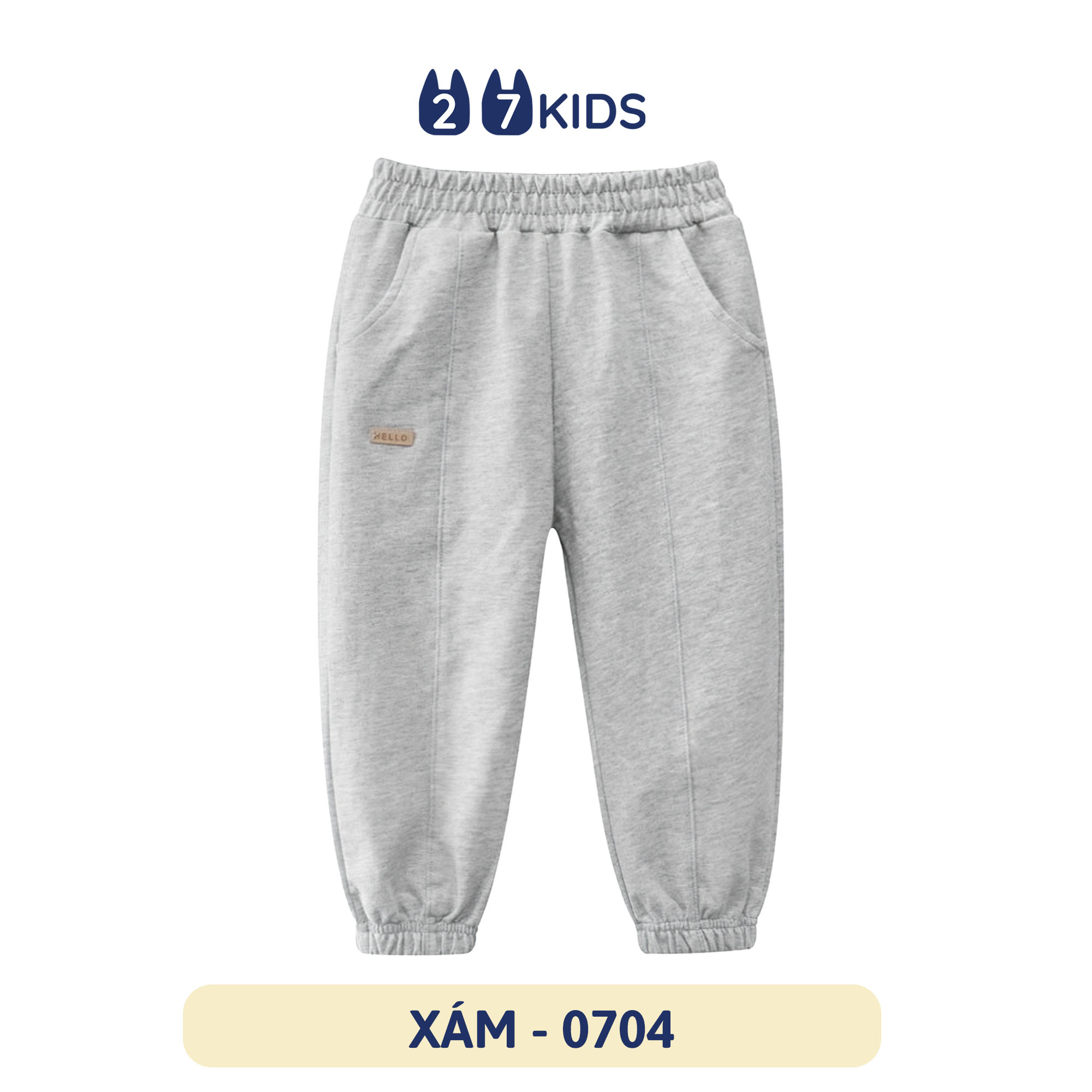 Quần thun dài bé gái 27Kids Quần thu đông nữ 100% Cotton cho trẻ từ 2-10 tuổi GLPE3