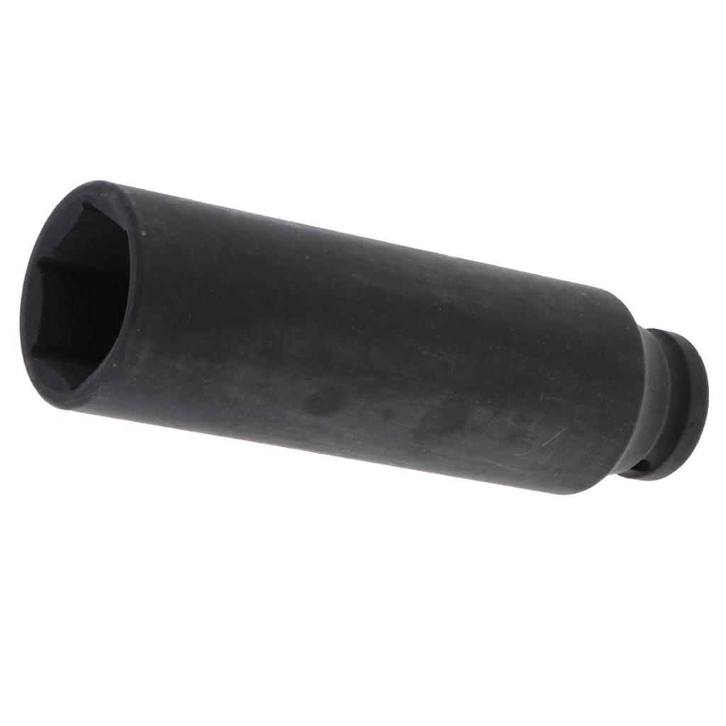 160mm Long 1/2 Drive 34mm Deep 6 Point Hex Socket Air Impact Wheel Wrench