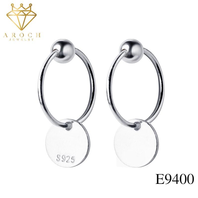 Khuyên tai bạc Ý s925 đĩa bạc nhỏ xinh E9400 - AROCH Jewelry