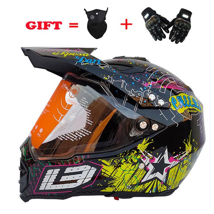Khuyến mại motocross mũ bảo hiểm đua mũ bảo hiểm mũ bảo hiểm đầy đủ xe máy mũ bảo hiểm bốn mùa mũ bảo hiểm miễn phí găng tay mặt nạ