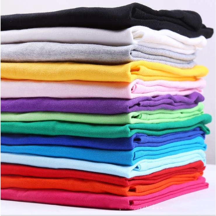 Áo Thun Trơn Nam Nữ Tay Ngắn Nhiều Màu Vải Dày Mịn Không Xù Lông