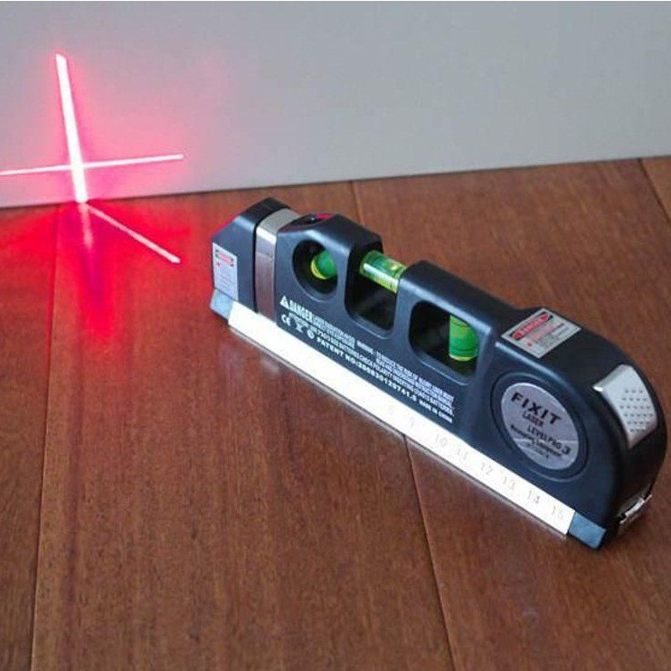 Thước Thủy Laser - Thước Đo Khoảng Cách Bằng Laser, Thước Đo Laser Cầm Tay Giá Rẻ - Thước Ni vô Laser 3 Chức Năng + Tặng kèm thước dây 1.5m