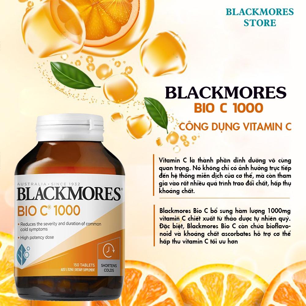 Blackmores Bio C 1000mg 150 viên - Vitamin c blackmore Úc viên uống bổ sung c tăng cường hệ miễn dịch