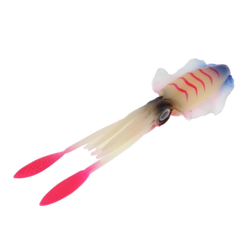 Lifelike Vivid Saltwater Soft  Squid Skirt  Luminous 6.02inch
