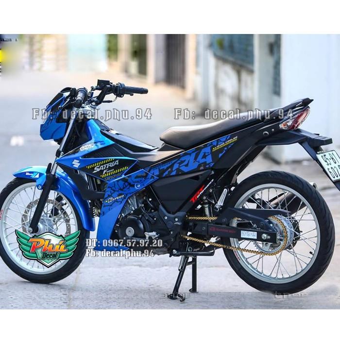 Tem rời Satria Stone 2019 xanh đen