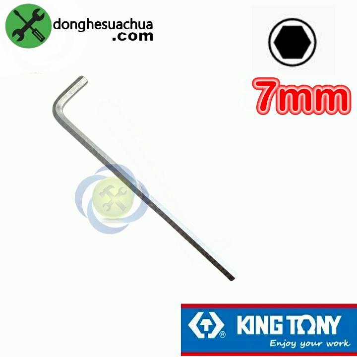 Lục giác chữ L 7mm Kingtony 112507 loại 2 đầu bằng