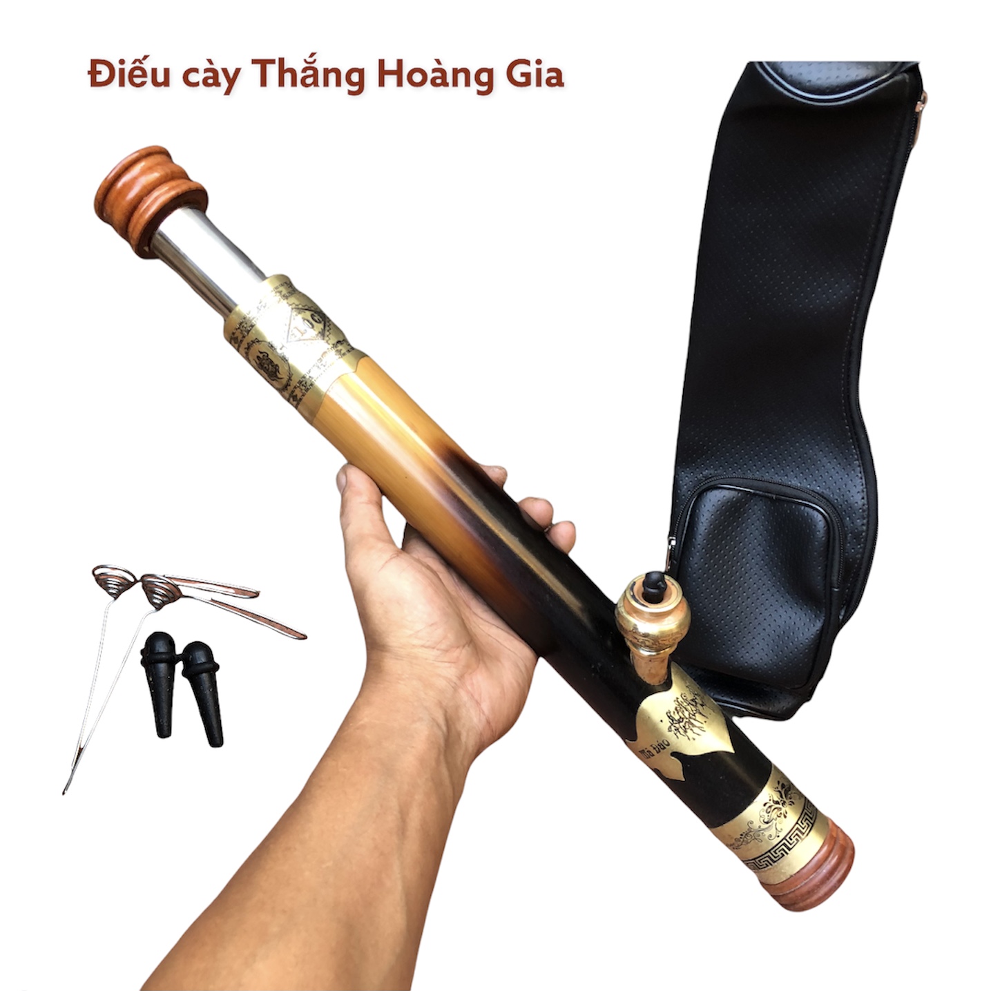 Điếu cày rút du lịch 35-50cm tặng kèm bao da