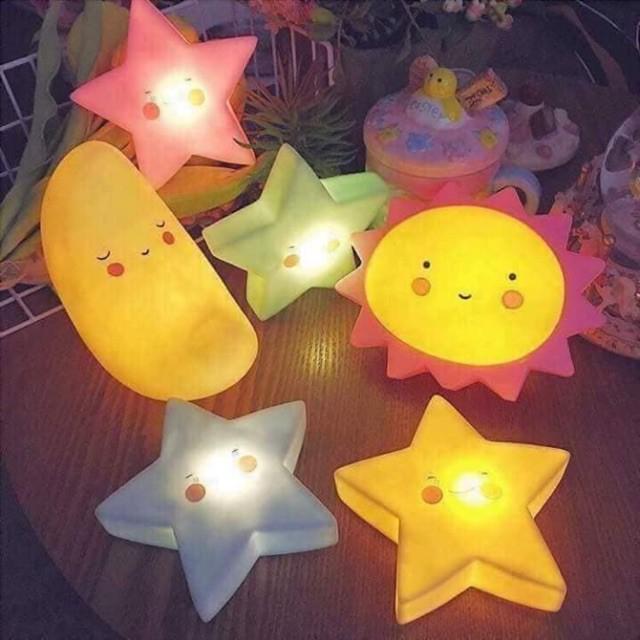 Đèn ngủ silicon cho bé trang trí phòng ngủ chạy bằng pin