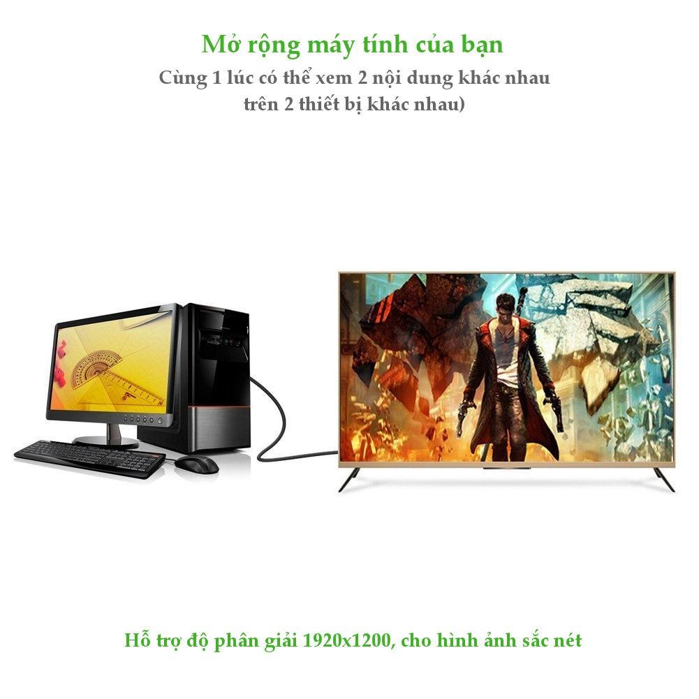 Cáp chuyển DVI-I (24+5) đầu đực sang cổng VGA đực độ dài từ 1-5m UGREEN DV102 - Hàng Nhập Khẩu