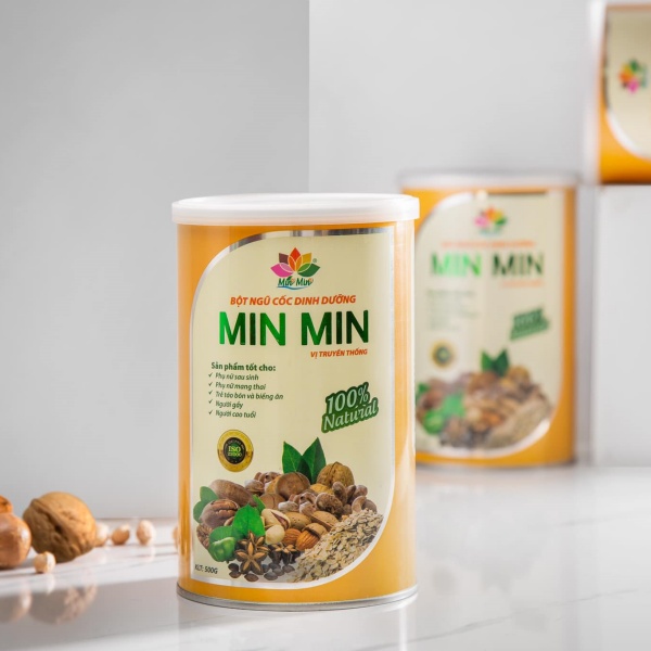 2 Hộp Ngũ Cốc Mẹ Bầu Và Lợi Sữa Min Min 500G Mẫu Mới 29 Loại Hạt Cao Cấp - Ngũ Cốc Dinh Dưỡng Và 01 Túi Muối NGâm Chân Sinh Dược Giúp Ngủ Ngon