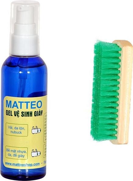 Combo Gel Vệ Sinh Matteo + Bàn Chải Lông Mềm