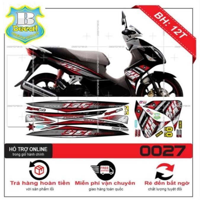 Tem rời dành cho NOUVO 4 LX MX ĐỎ ĐEN