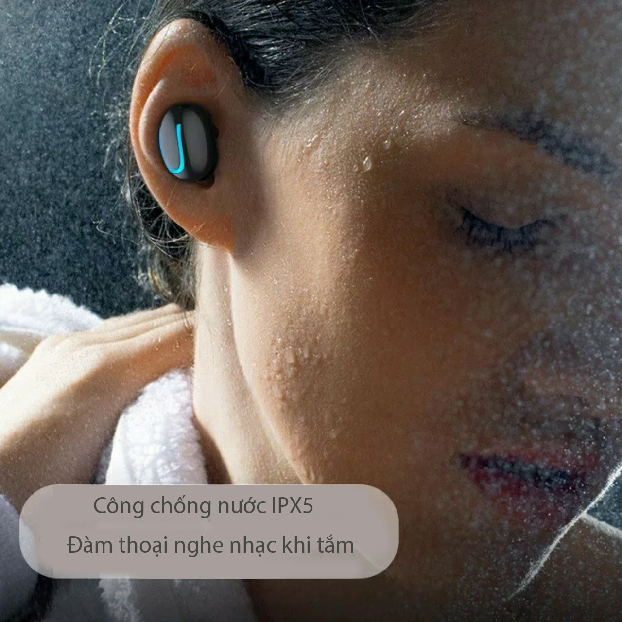 Tai nghe bluetooth 5.0 nghe nhạc hai tai chống nước Q32