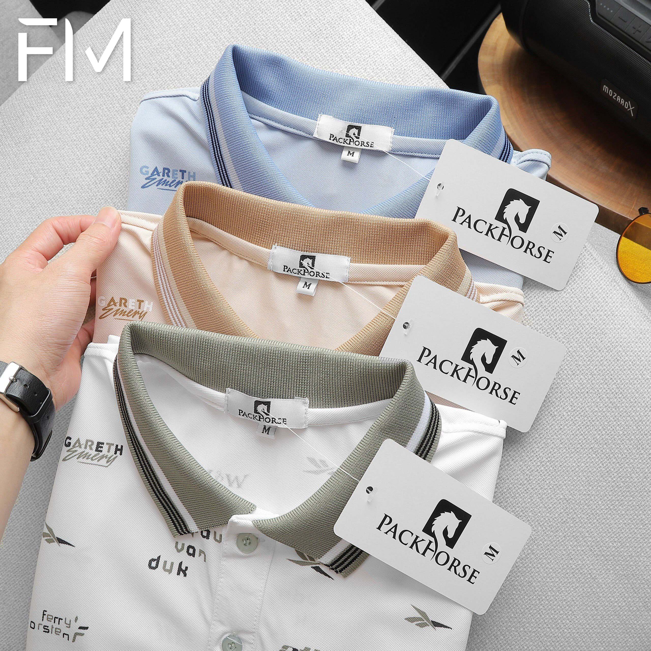 Áo thun polo nam PG họa tiết, chất thun cá sấu lạnh - FORMEN SHOP - FMPS223