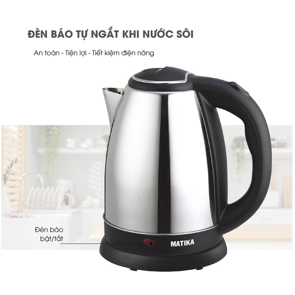 Ấm Siêu Tốc MATIKA Inox 1.8L MTK-18 Hàng Chính Hãng