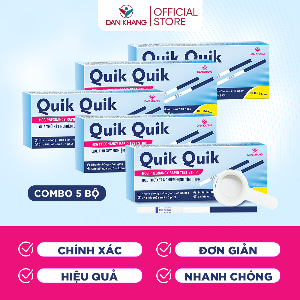 Que Thử Thai Quik Quik Dân Khang Hiệu Quả, Nhanh Chóng, Đơn Giản, Tiện Lợi, Chính Xác