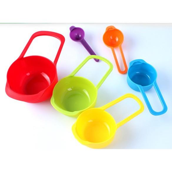 Bộ thìa đong 6 món 6 màu 6 Piece Measuring Spoon Set Dụng Cụ Làm Bánh - THIADONG01