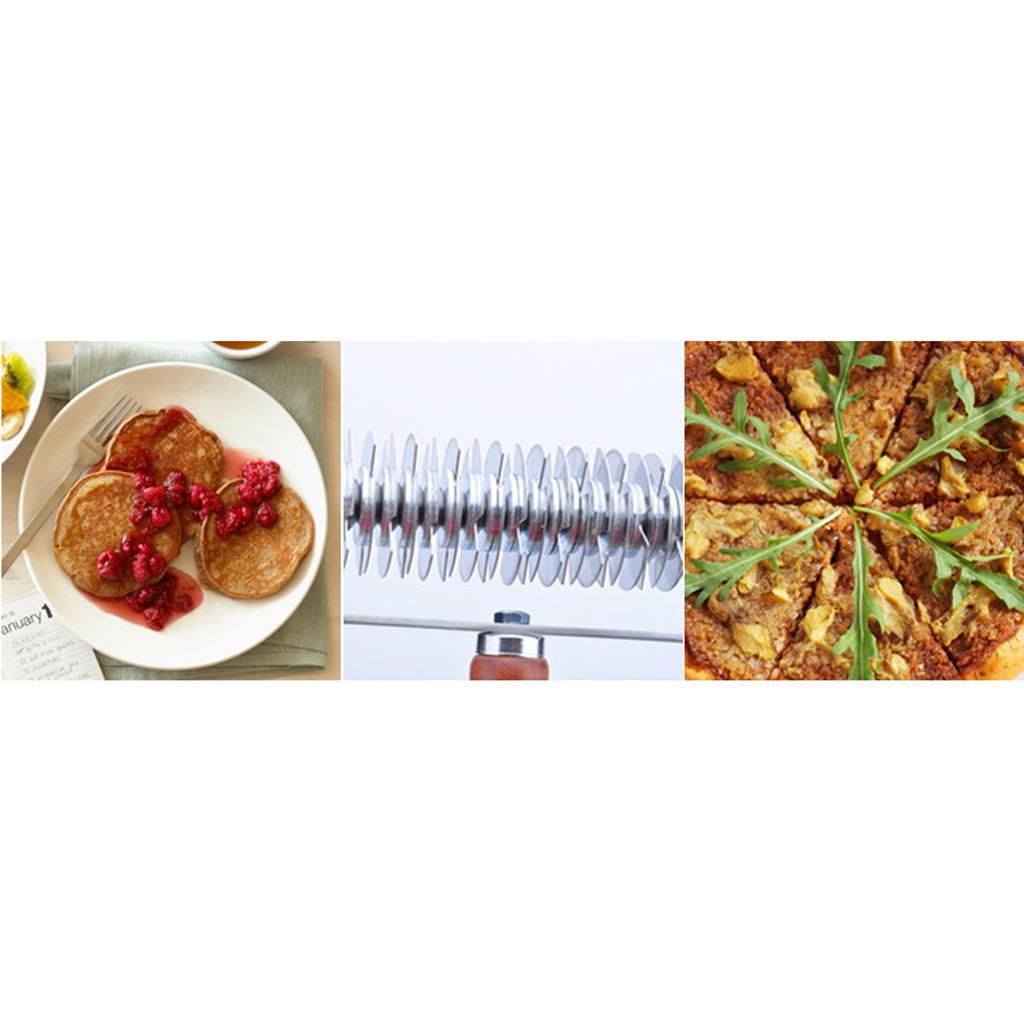 Stainless Steel Lattice Cutter Roller Pastry Bread Pizza Pie Dough Cutter