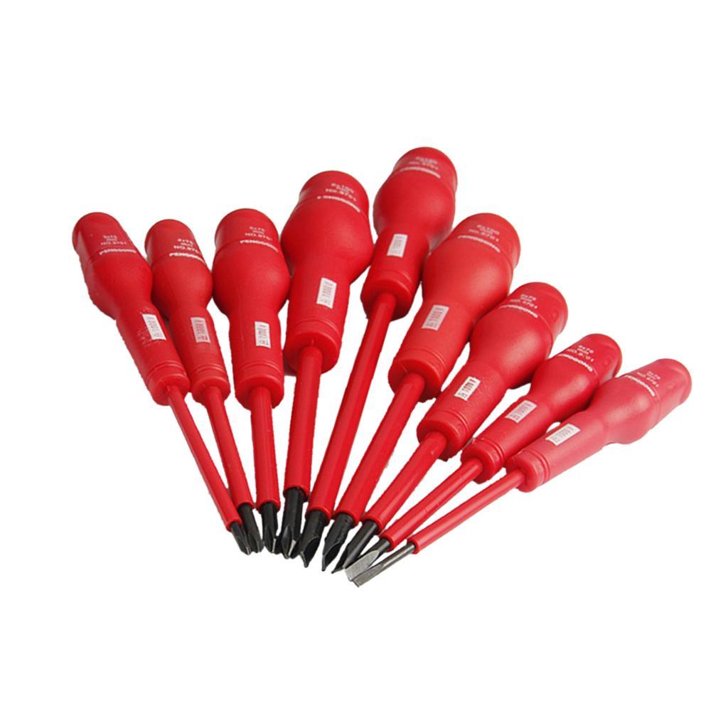 9Pieces Insulated Screwdriver Set Electrician Magnetic Precision Hand Tools