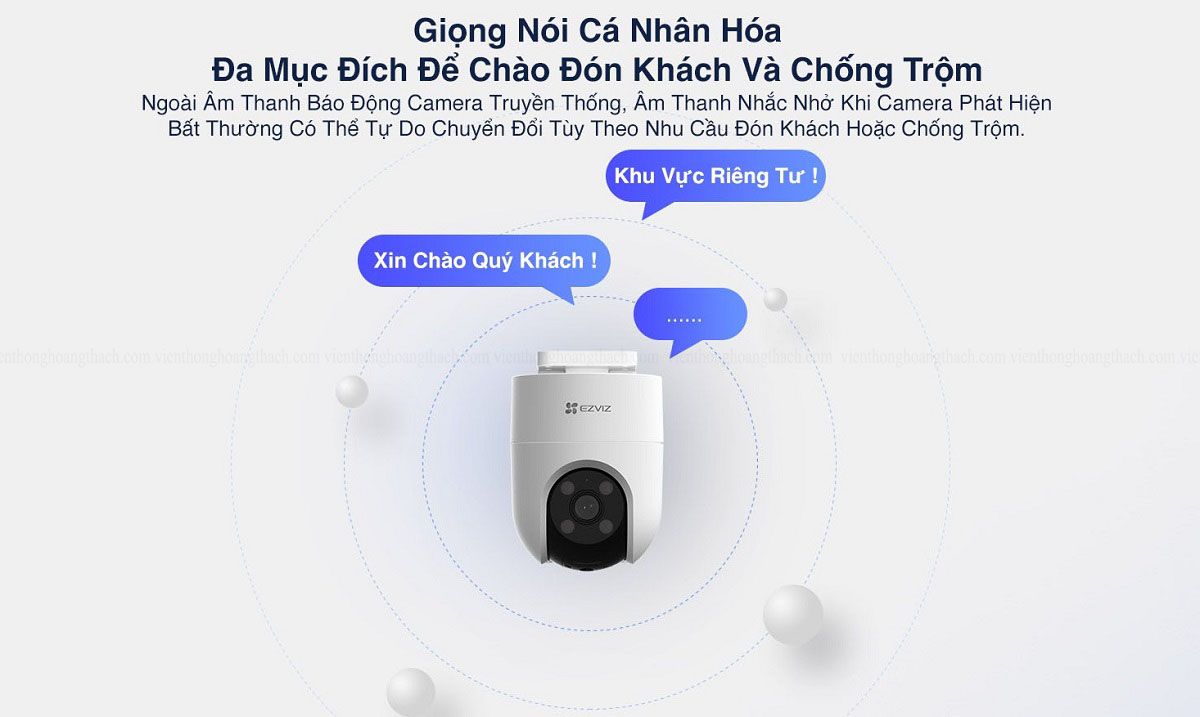 Camera Wifi EZVIZ H8C đàm thoại 2 chiều, có màu ban đêm - Hàng chính hãng