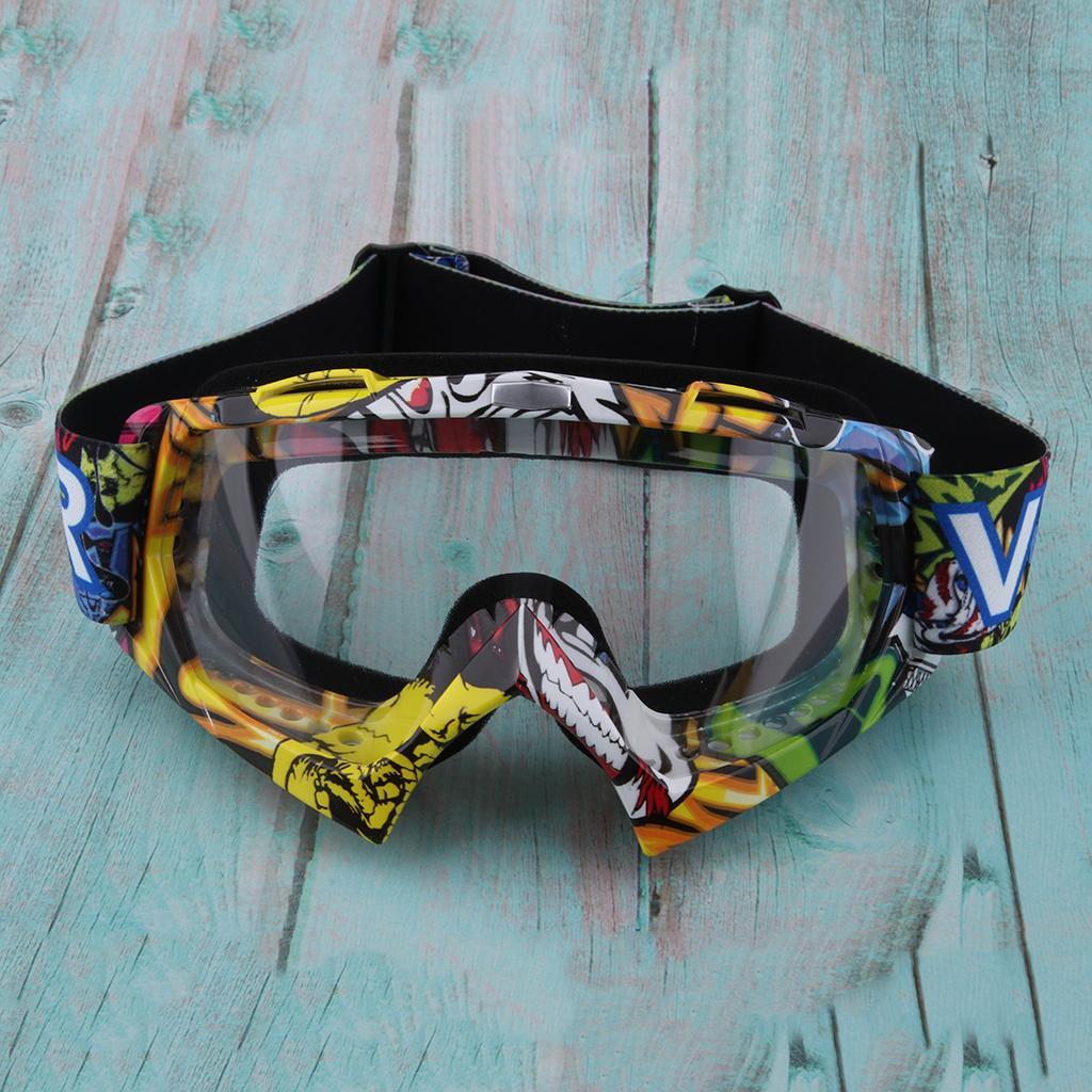 4X Motocross Snowmobile Snowboard Goggles UV Protective Goggles Clear